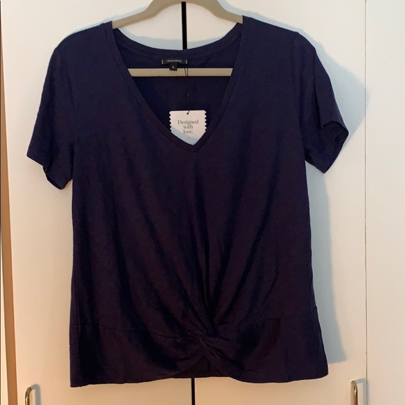 Navy Stella & Dot “The Twist Tee” - Picture 2 of 4